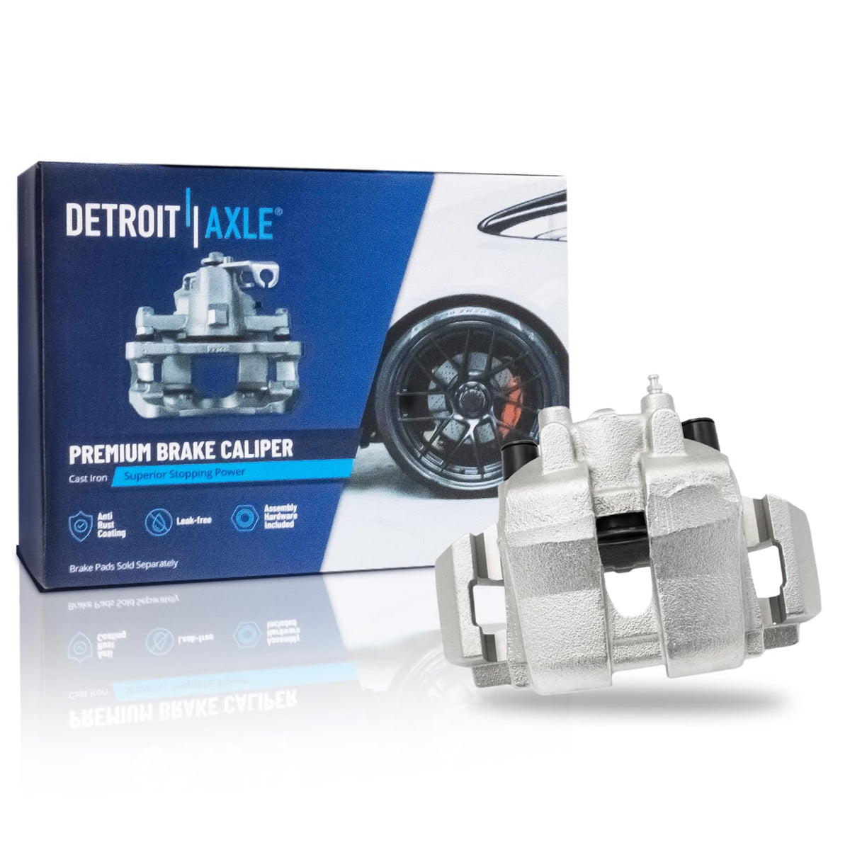 Detroit Axle - 2pc Front Brake Calipers for 2007-2017 Jeep Wrangler 2018 Wrangler JK 2008-2012 Liberty 2007-2011 Dodge Nitro, Disc Brake Calipers w/Brackets Replacement