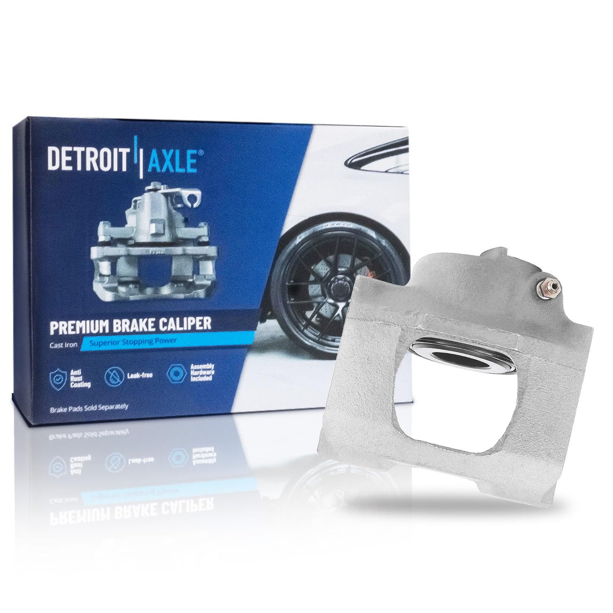 Detroit Axle - 2pc Front Brake Calipers for 2007-2017 Jeep Wrangler 2018 Wrangler JK 2008-2012 Liberty 2007-2011 Dodge Nitro, Disc Brake Calipers w/Brackets Replacement