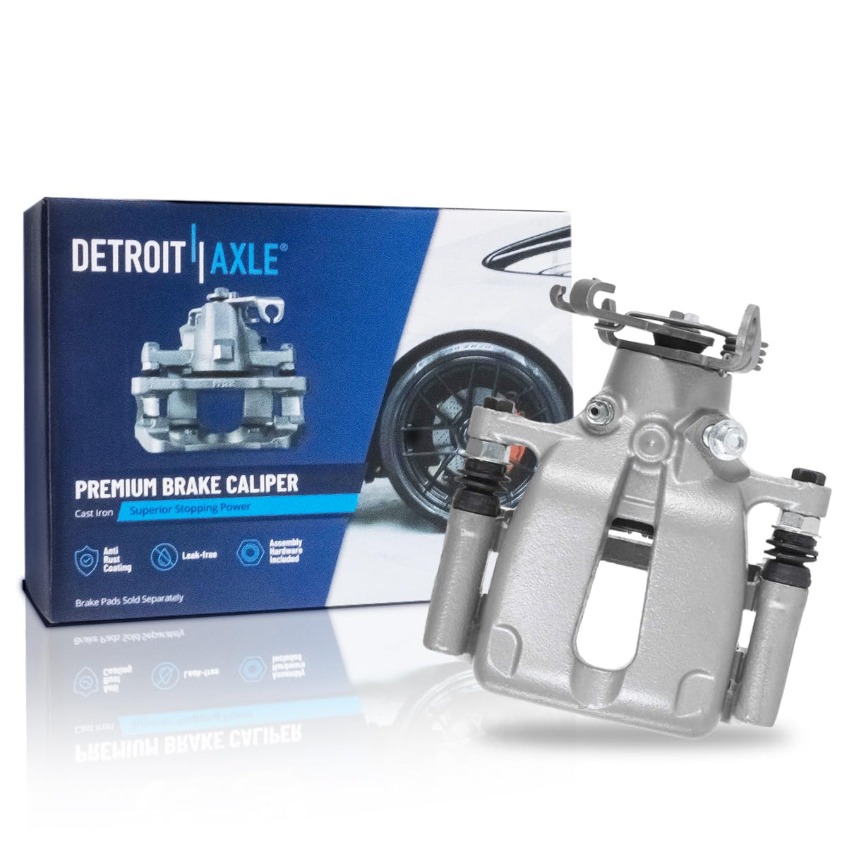 Detroit Axle - 2pc Front Brake Calipers for 2007-2017 Jeep Wrangler 2018 Wrangler JK 2008-2012 Liberty 2007-2011 Dodge Nitro, Disc Brake Calipers w/Brackets Replacement