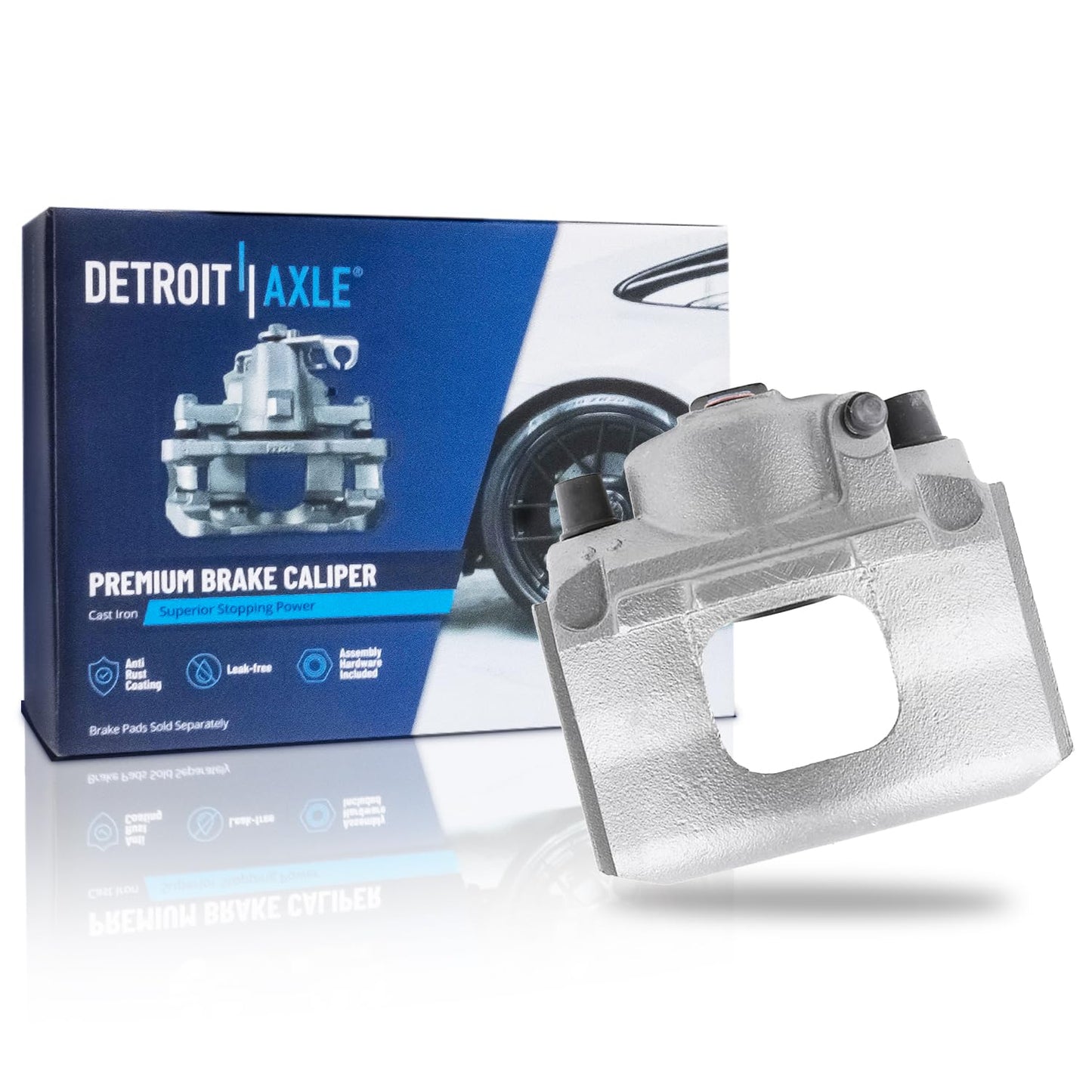 Detroit Axle - 2pc Front Brake Calipers for 2007-2017 Jeep Wrangler 2018 Wrangler JK 2008-2012 Liberty 2007-2011 Dodge Nitro, Disc Brake Calipers w/Brackets Replacement