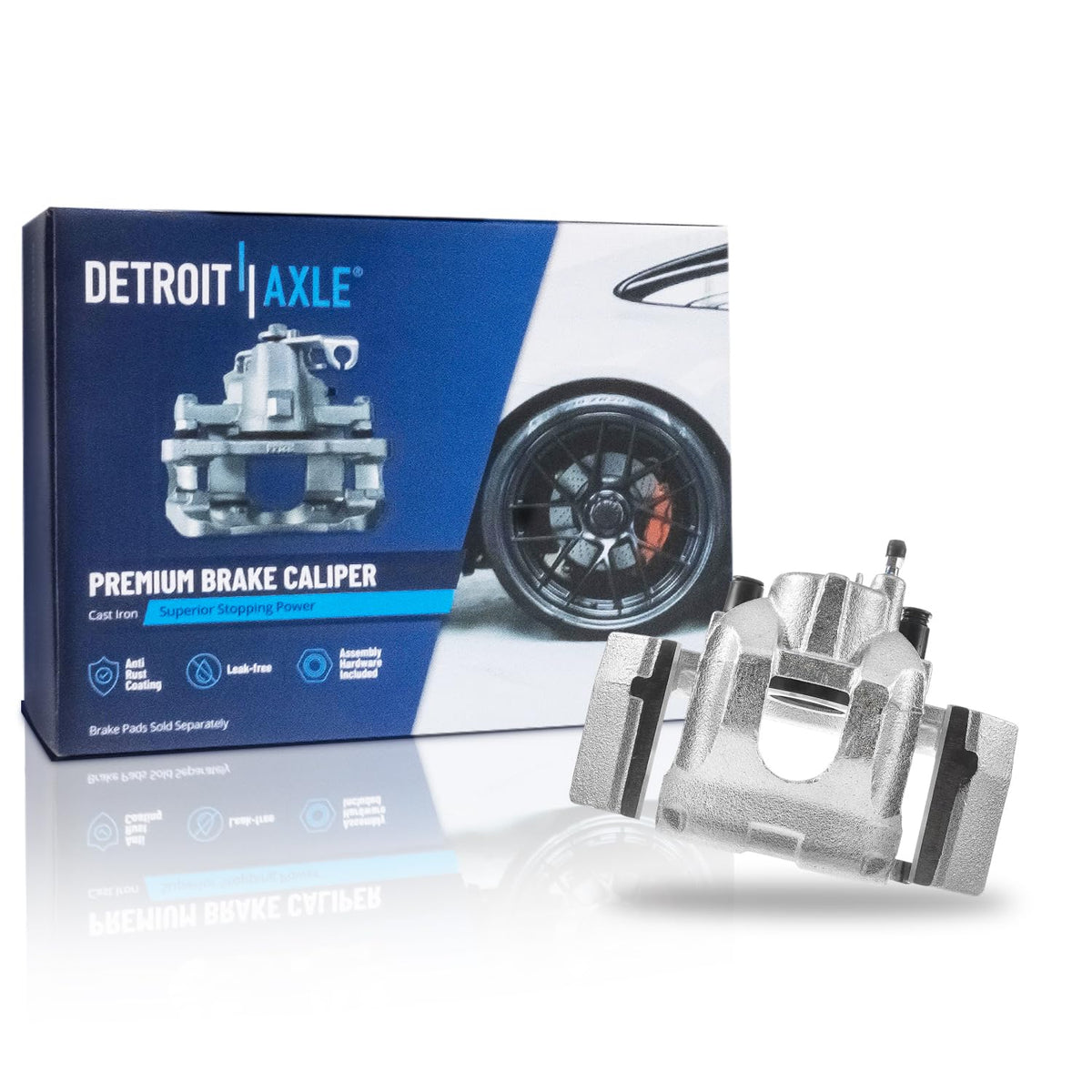 Detroit Axle - 2pc Front Brake Calipers for 2007-2017 Jeep Wrangler 2018 Wrangler JK 2008-2012 Liberty 2007-2011 Dodge Nitro, Disc Brake Calipers w/Brackets Replacement