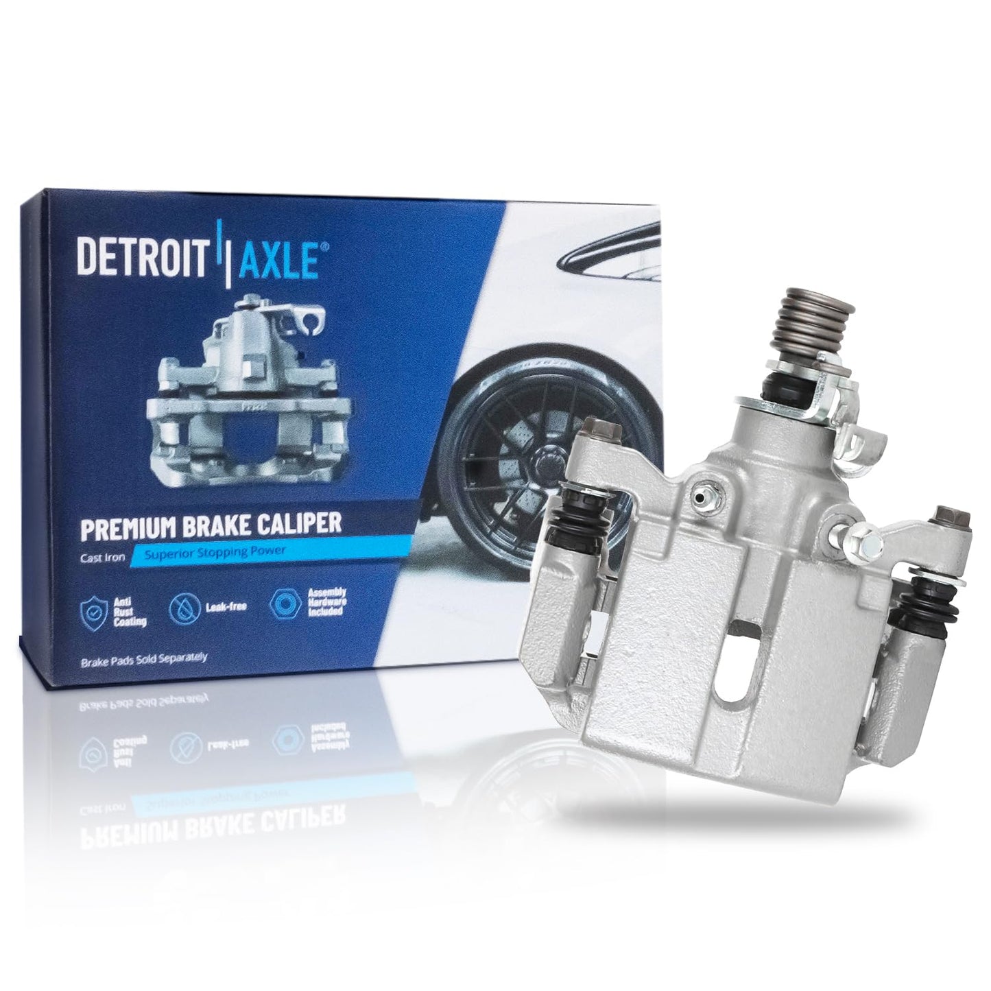Detroit Axle - 2pc Front Brake Calipers for 2007-2017 Jeep Wrangler 2018 Wrangler JK 2008-2012 Liberty 2007-2011 Dodge Nitro, Disc Brake Calipers w/Brackets Replacement