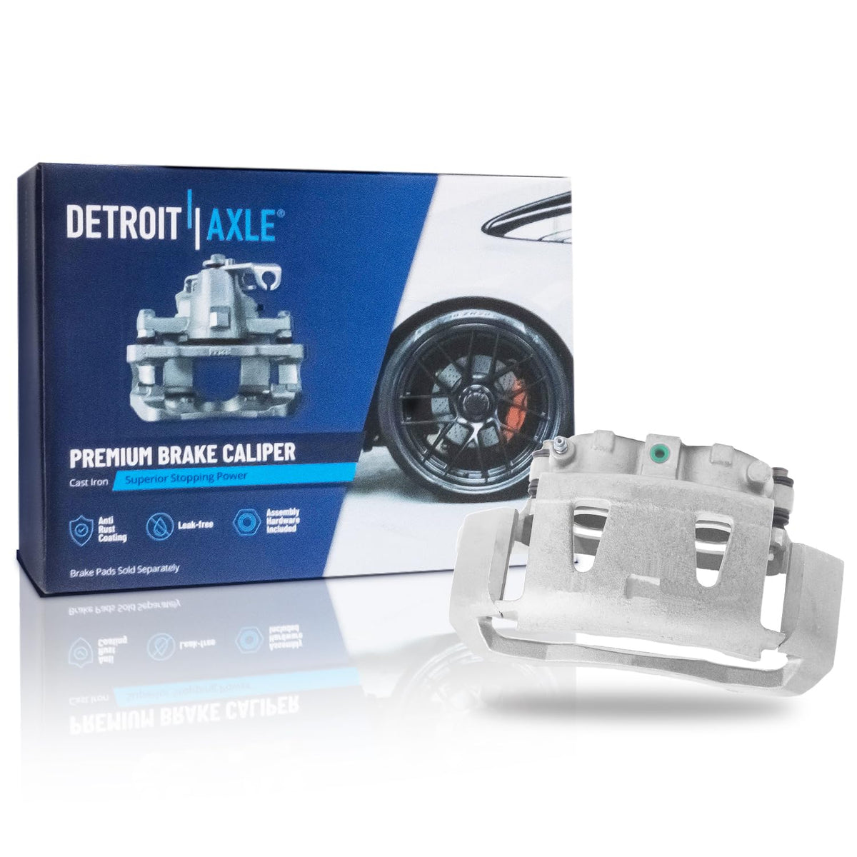 Detroit Axle - 2pc Front Brake Calipers for 2007-2017 Jeep Wrangler 2018 Wrangler JK 2008-2012 Liberty 2007-2011 Dodge Nitro, Disc Brake Calipers w/Brackets Replacement