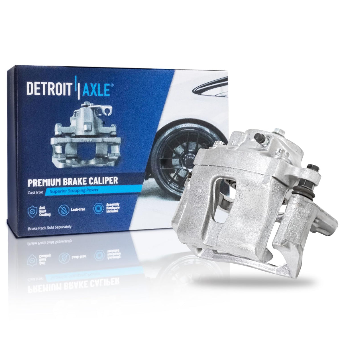 Detroit Axle - 2pc Front Brake Calipers for 2007-2017 Jeep Wrangler 2018 Wrangler JK 2008-2012 Liberty 2007-2011 Dodge Nitro, Disc Brake Calipers w/Brackets Replacement