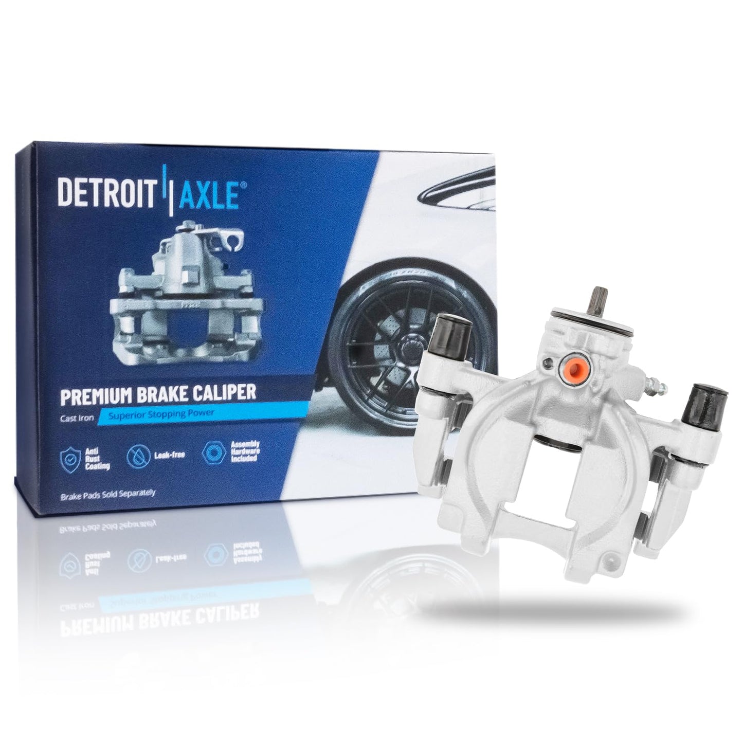 Detroit Axle - 2pc Front Brake Calipers for 2007-2017 Jeep Wrangler 2018 Wrangler JK 2008-2012 Liberty 2007-2011 Dodge Nitro, Disc Brake Calipers w/Brackets Replacement