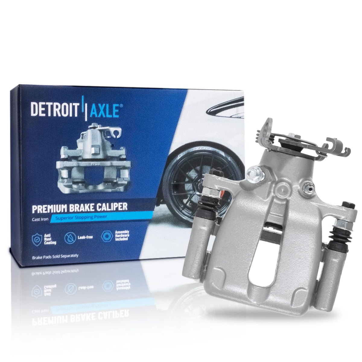 Detroit Axle - 2pc Front Brake Calipers for 2007-2017 Jeep Wrangler 2018 Wrangler JK 2008-2012 Liberty 2007-2011 Dodge Nitro, Disc Brake Calipers w/Brackets Replacement