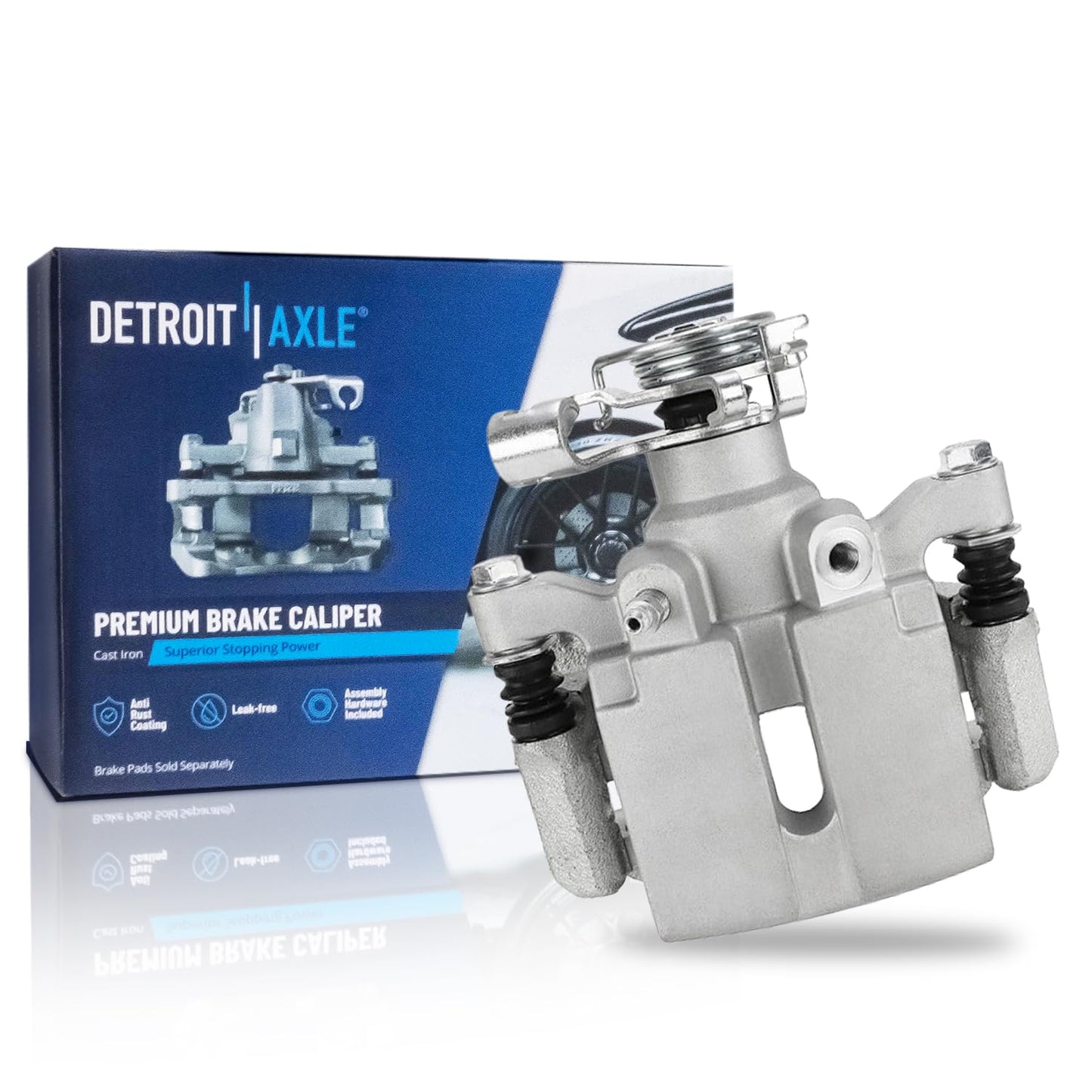 Detroit Axle - 2pc Front Brake Calipers for 2007-2017 Jeep Wrangler 2018 Wrangler JK 2008-2012 Liberty 2007-2011 Dodge Nitro, Disc Brake Calipers w/Brackets Replacement
