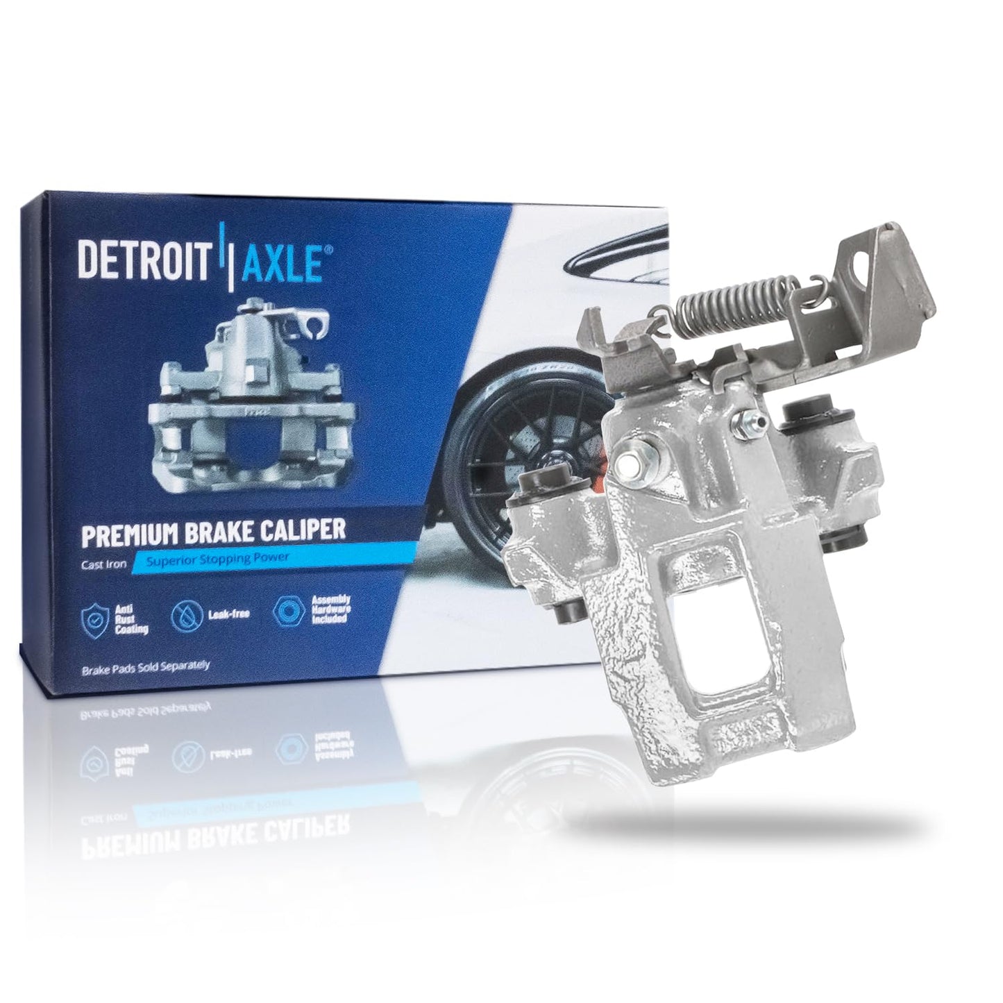 Detroit Axle - 2pc Front Brake Calipers for 2007-2017 Jeep Wrangler 2018 Wrangler JK 2008-2012 Liberty 2007-2011 Dodge Nitro, Disc Brake Calipers w/Brackets Replacement