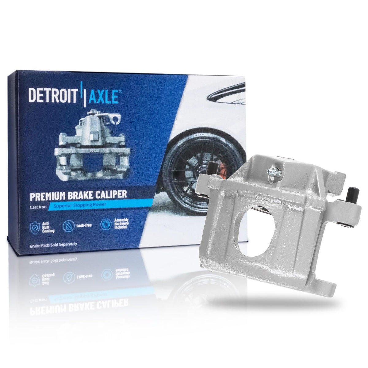 Detroit Axle - 2pc Front Brake Calipers for 2007-2017 Jeep Wrangler 2018 Wrangler JK 2008-2012 Liberty 2007-2011 Dodge Nitro, Disc Brake Calipers w/Brackets Replacement