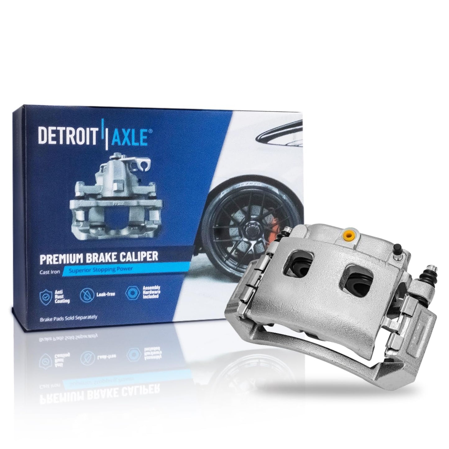 Detroit Axle - 2pc Front Brake Calipers for 2007-2017 Jeep Wrangler 2018 Wrangler JK 2008-2012 Liberty 2007-2011 Dodge Nitro, Disc Brake Calipers w/Brackets Replacement