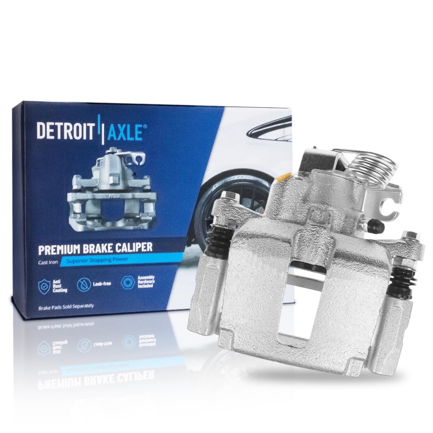 Detroit Axle - 2pc Front Brake Calipers for 2007-2017 Jeep Wrangler 2018 Wrangler JK 2008-2012 Liberty 2007-2011 Dodge Nitro, Disc Brake Calipers w/Brackets Replacement