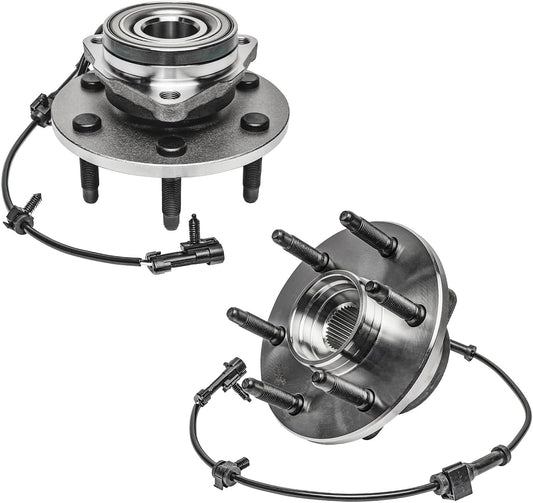 Detroit Axle - 4WD 2 Front Wheel Bearing Hubs for 1999-2006 Silverado 1500 | Chevrloet GMC Sierra 1500 Avalanche Yukon XL Suburban 1500 Tahoe Cadillac Escalade ESV EXT, Wheel Hub and Bearings Assembly