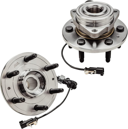 Detroit Axle - 4WD 2 Front Wheel Bearing Hubs for 2014-2018 Silverado 1500 | GMC Sierra 1500, 2015-2020 Chevrolet Suburban Tahoe, GMC Yukon XL, Cadillac Escalade, 2017-2019 XTS, w/ABS & 6-Lug