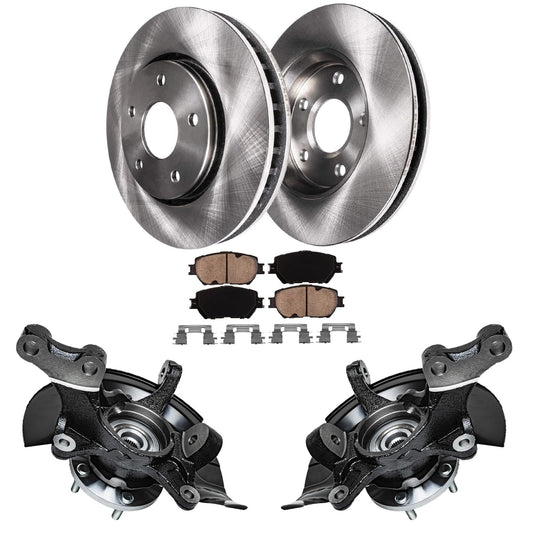 Detroit Axle - 6pc Rear Brake Kit for 2005-2016 Honda CR-V 2010-2018 RDX 2010 2011 2012 2013 2014 2015 2016 Disc Brake Rotors Ceramic Brakes Pads Replacement