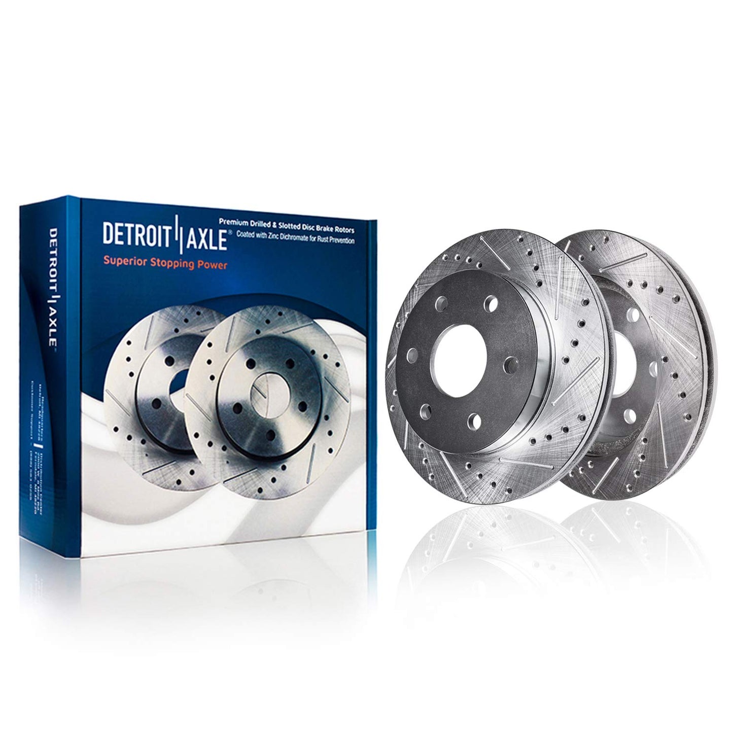 Detroit Axle - Brake Kit for 2012-2016 Honda CR-V, Disc Brake Rotors Ceramic Brakes Pads Front & Rear 2013 2014 2015 Replacement