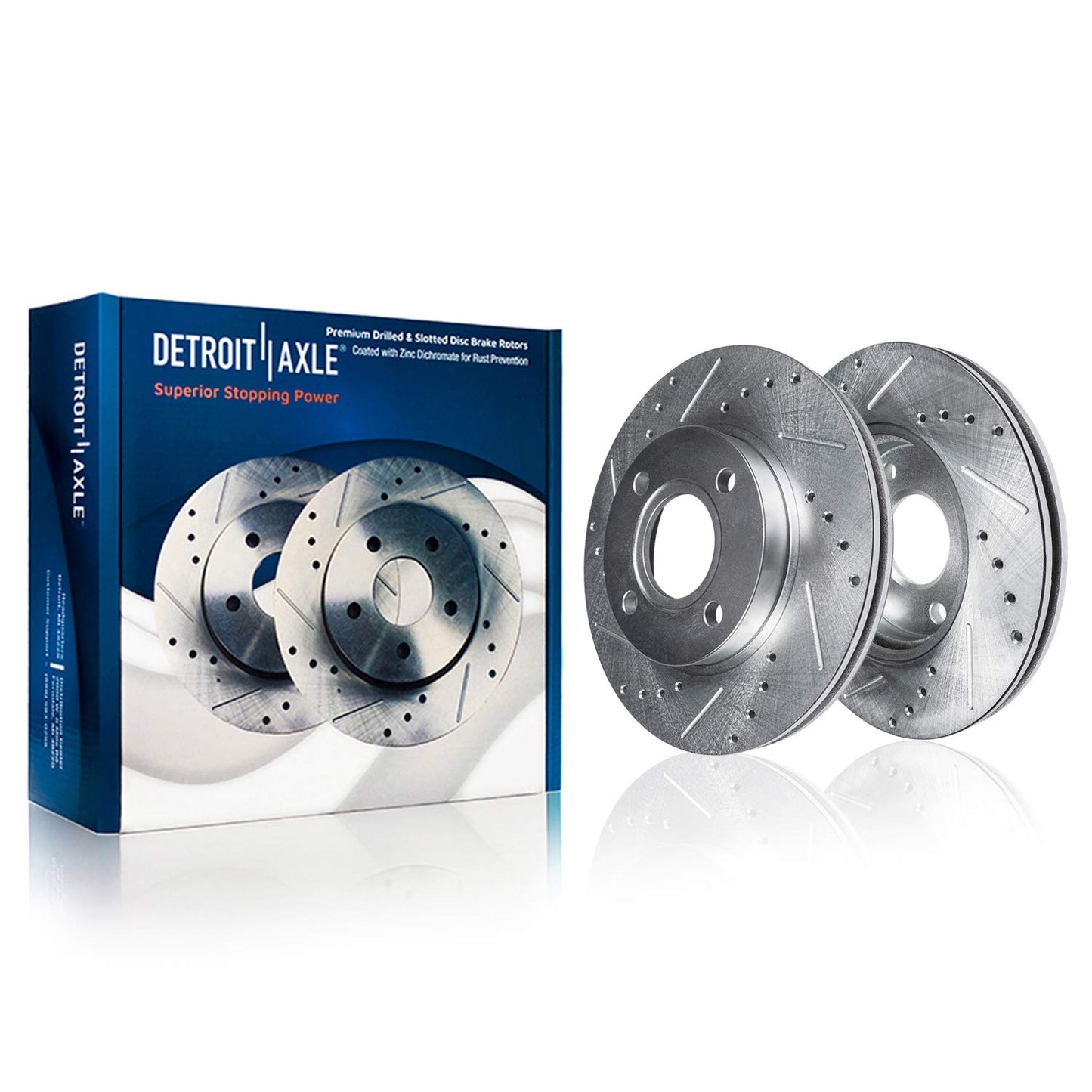 Detroit Axle - Brake Kit for 2012-2016 Honda CR-V, Disc Brake Rotors Ceramic Brakes Pads Front & Rear 2013 2014 2015 Replacement