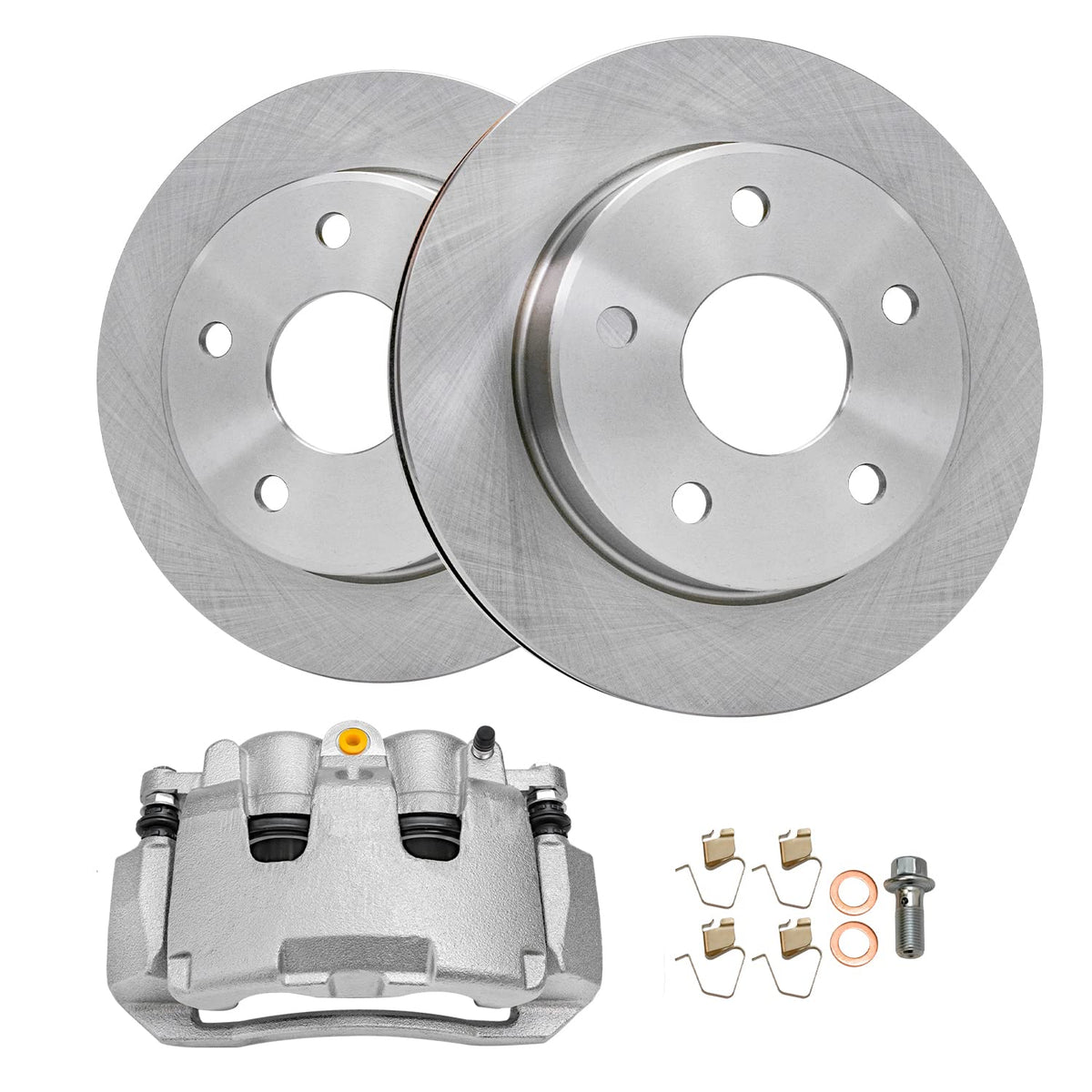 Detroit Axle - Brake Kit for 2012-2016 Honda CR-V, Disc Brake Rotors Ceramic Brakes Pads Front & Rear 2013 2014 2015 Replacement