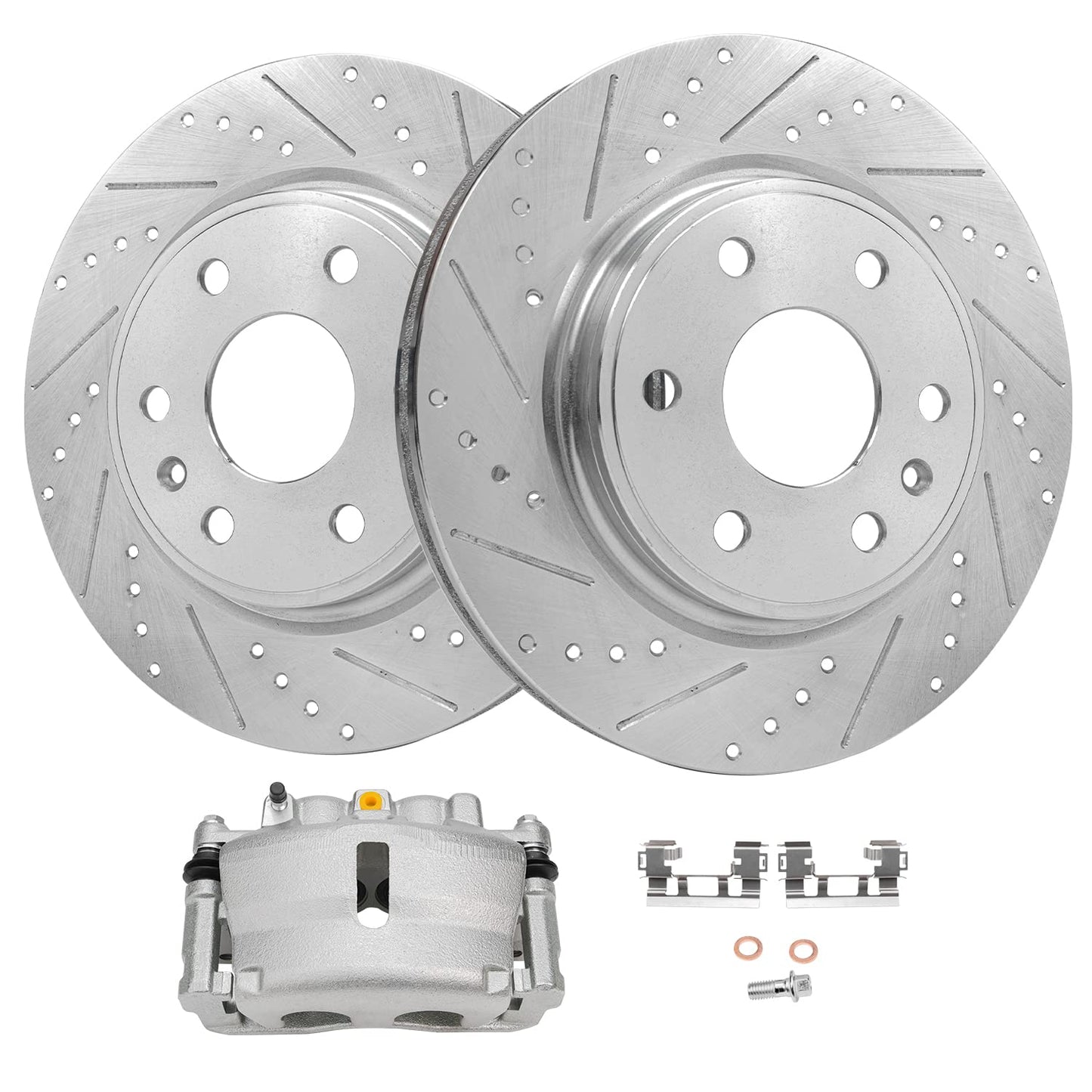 Detroit Axle - Brake Kit for 2012-2016 Honda CR-V, Disc Brake Rotors Ceramic Brakes Pads Front & Rear 2013 2014 2015 Replacement