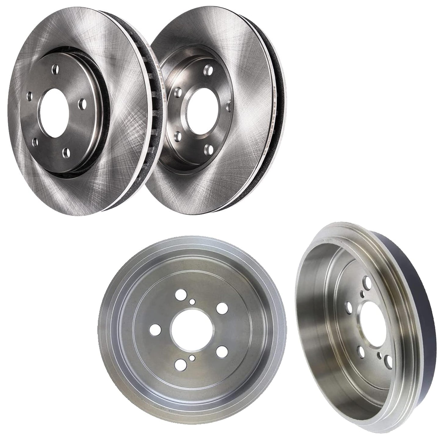 Detroit Axle - Brake Kit for 2012-2016 Honda CR-V, Disc Brake Rotors Ceramic Brakes Pads Front & Rear 2013 2014 2015 Replacement