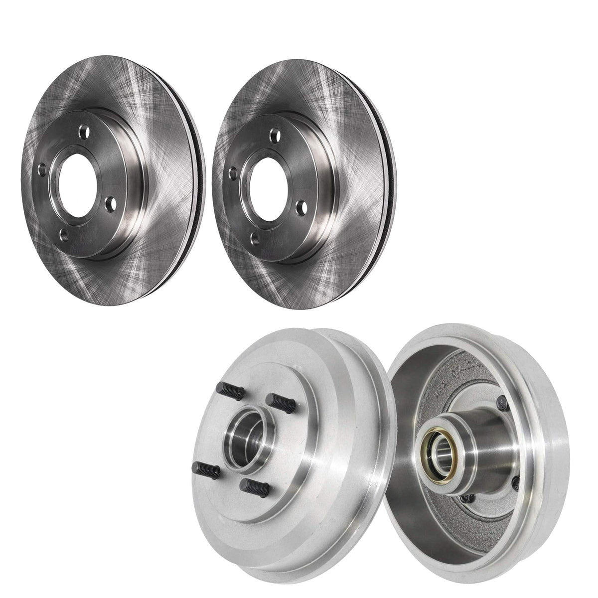 Detroit Axle - Brake Kit for 2012-2016 Honda CR-V, Disc Brake Rotors Ceramic Brakes Pads Front & Rear 2013 2014 2015 Replacement