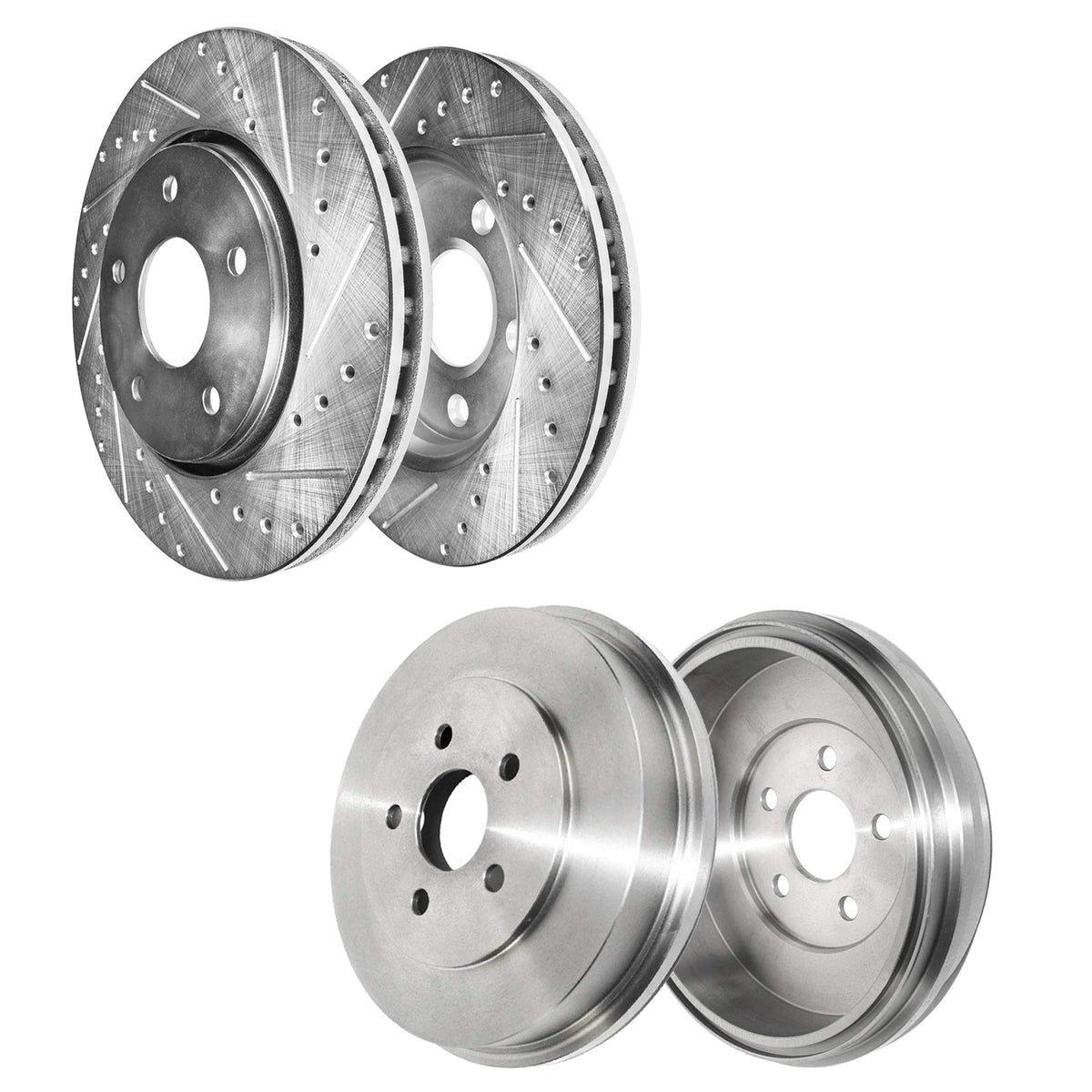Detroit Axle - Brake Kit for 2012-2016 Honda CR-V, Disc Brake Rotors Ceramic Brakes Pads Front & Rear 2013 2014 2015 Replacement