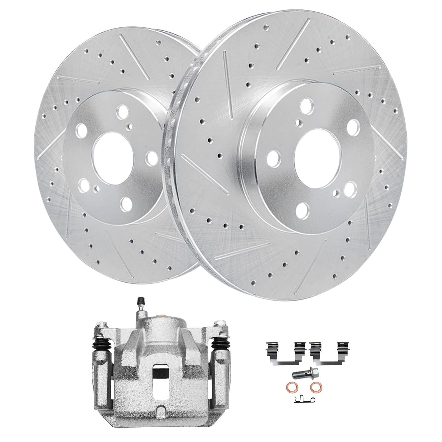 Detroit Axle - Brake Kit for 2012-2016 Honda CR-V, Disc Brake Rotors Ceramic Brakes Pads Front & Rear 2013 2014 2015 Replacement