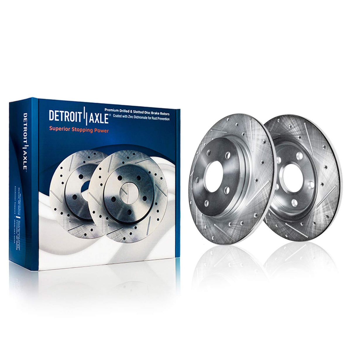 Detroit Axle - Brake Kit for 2012-2016 Honda CR-V, Disc Brake Rotors Ceramic Brakes Pads Front & Rear 2013 2014 2015 Replacement