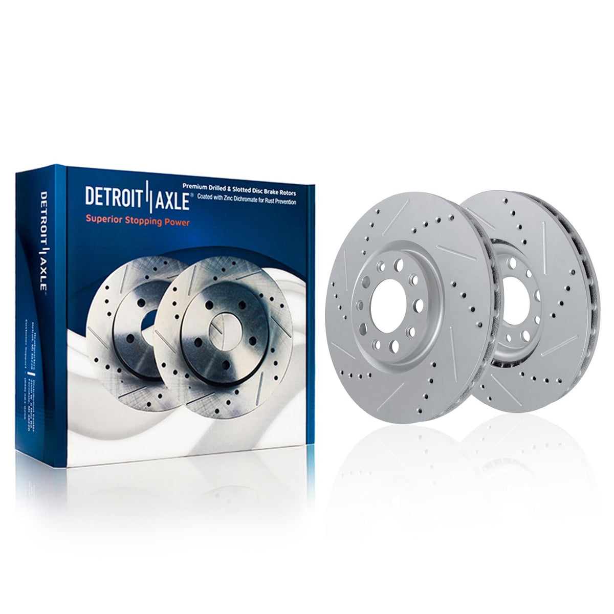 Detroit Axle - Brake Kit for 2012-2016 Honda CR-V, Disc Brake Rotors Ceramic Brakes Pads Front & Rear 2013 2014 2015 Replacement