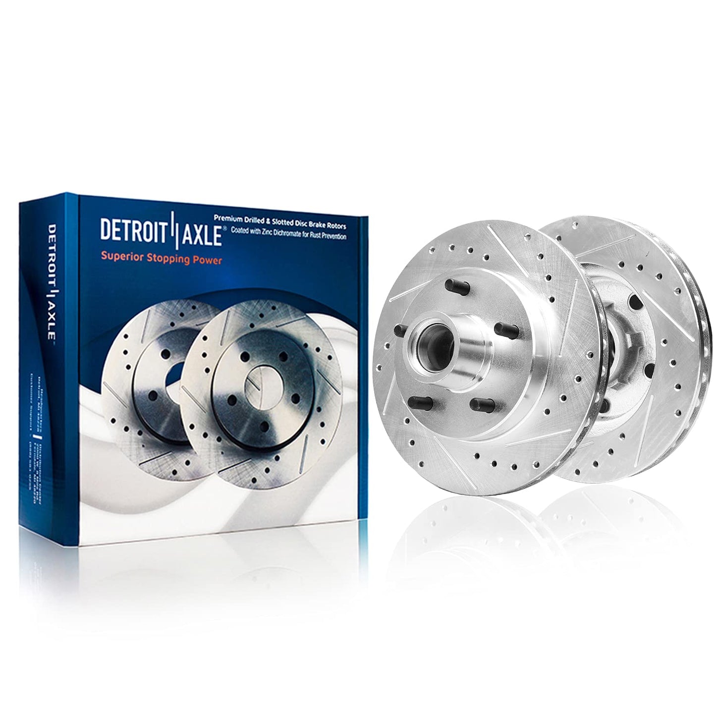 Detroit Axle - Brake Kit for 2012-2016 Honda CR-V, Disc Brake Rotors Ceramic Brakes Pads Front & Rear 2013 2014 2015 Replacement