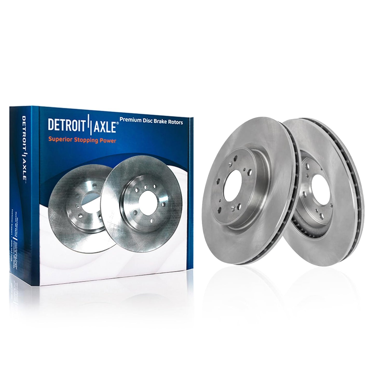 Detroit Axle - Brake Kit for 2012-2016 Honda CR-V, Disc Brake Rotors Ceramic Brakes Pads Front & Rear 2013 2014 2015 Replacement