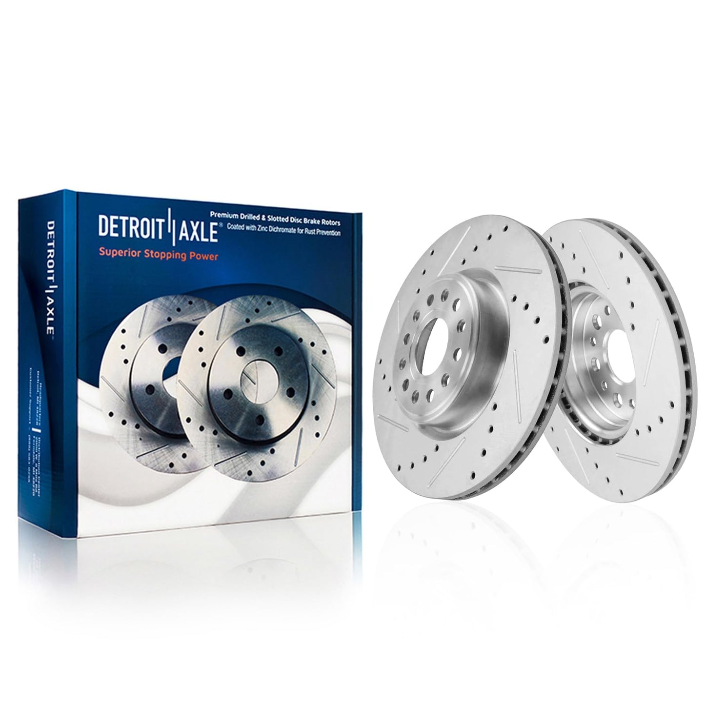 Detroit Axle - Brake Kit for 2012-2016 Honda CR-V, Disc Brake Rotors Ceramic Brakes Pads Front & Rear 2013 2014 2015 Replacement