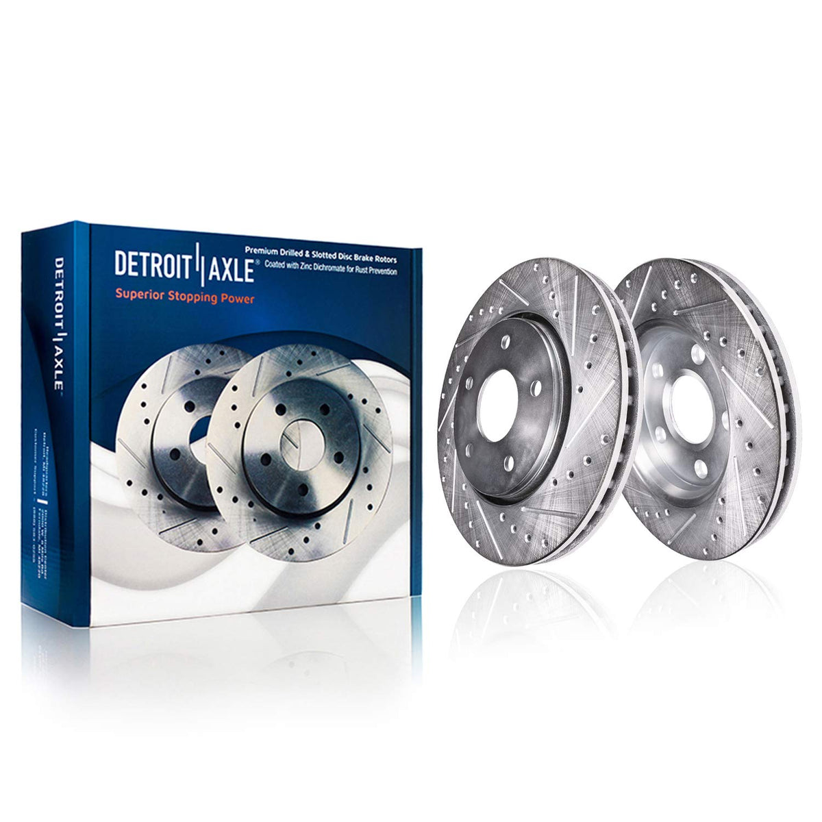Detroit Axle - Brake Kit for 2012-2016 Honda CR-V, Disc Brake Rotors Ceramic Brakes Pads Front & Rear 2013 2014 2015 Replacement