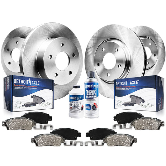 Detroit Axle - Brake Kit for 2014-2020 INFINITI QX60 2013-2020 Nissan Pathfinder 2015-2021 Murano, Disc Rotors Ceramic Pads Replacement: 12.60 inch Front and 12.13 inch Rear Rotor