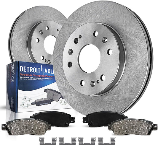 Detroit Axle - Front Brake Kit for Chevy GMC Silverado Suburban Express | Sierra Savana Yukon XL 1500 Cadillac Escalade ESV EXT XTS Brake Rotors Ceramic Brake Pads: 12.99" inch Rotor