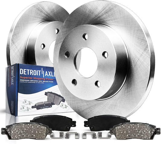 Detroit Axle - Rear Brake Kit for Nissan Altima Maxima Juke Sentra | Rear Disc Brake Rotors and Rear Ceramic Brake Pads Replacement 11.46" inch Rotor