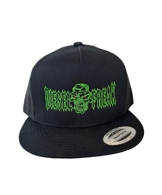 Diesel Freak Black & Neon Green Snapback