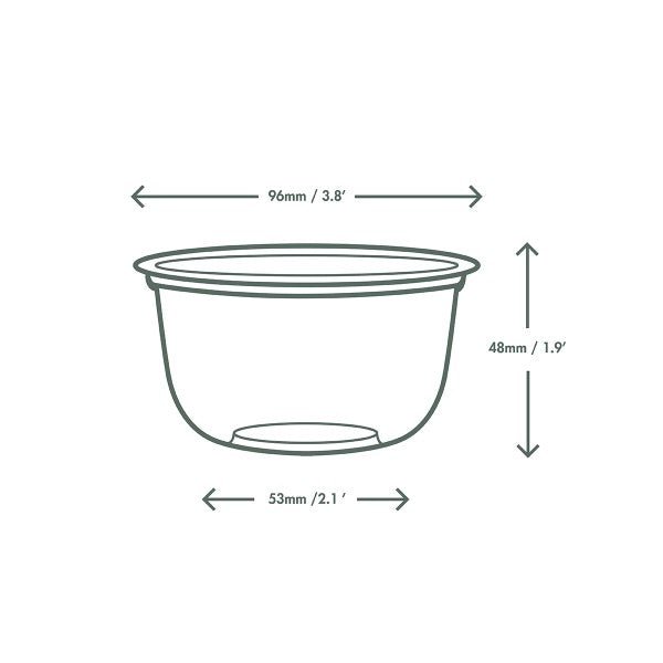 Vegware 8oz PLA Bella Pot (QTY:1000)