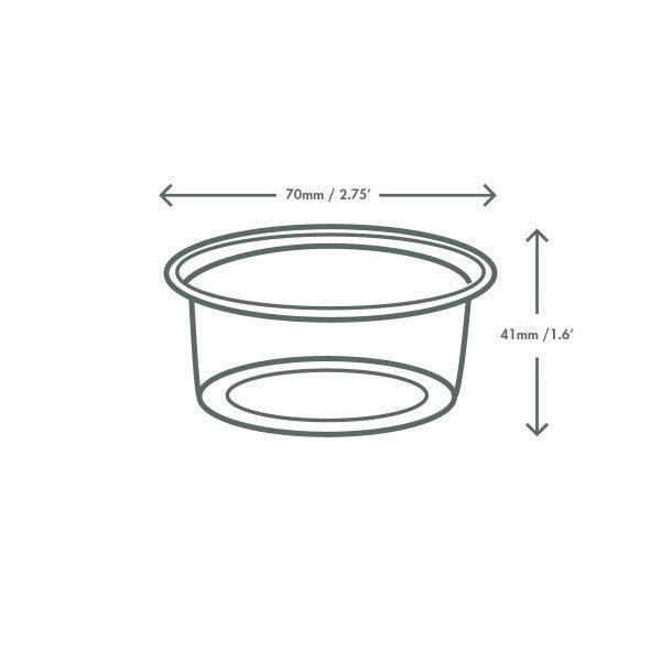 Vegware 3oz PLA Cold Portion Pot (QTY:2000)