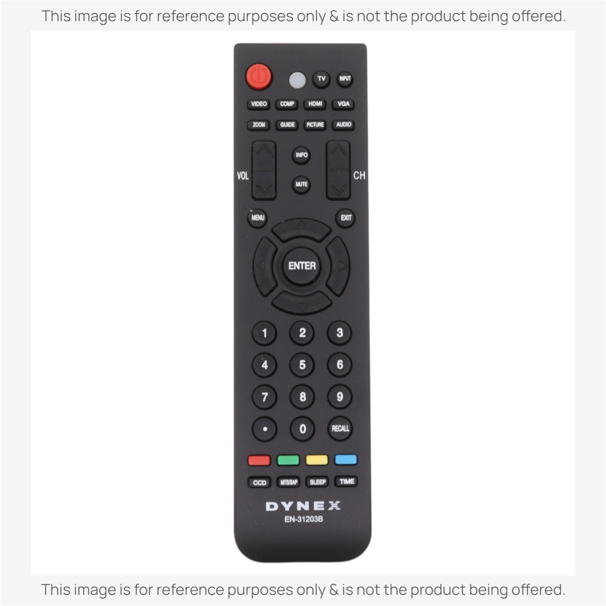 Anderic Substitute for Dynex EN31203B IR TV Remote Control - 1100017 [NSRC02A12]