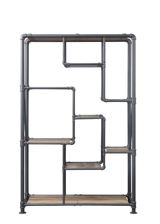 Brantley - Bookshelf - Antique Oak & Sandy Gray