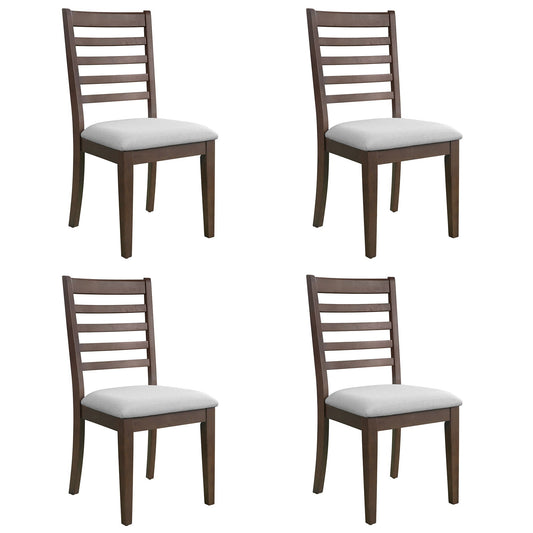 Upholstered Armless Chairs With High Ladder Back