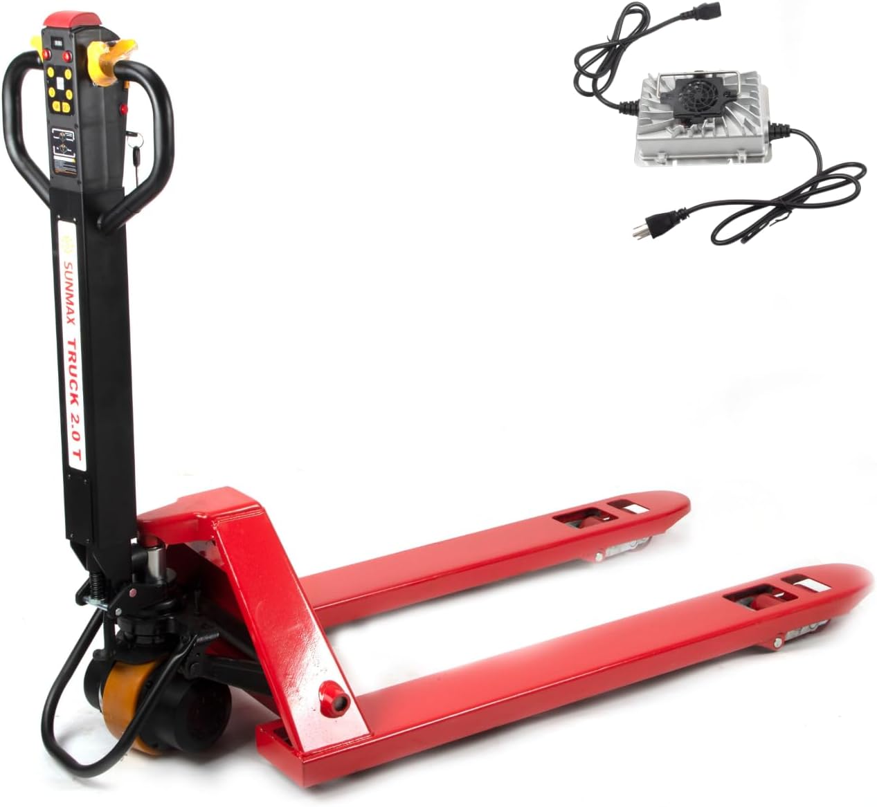 Electric Pallet Truck, 4,400 lb Capacity, Lithium Battery Walk-Behind Pallet Jack for Warehouses, Factories & Loading Docks, Electric Brake