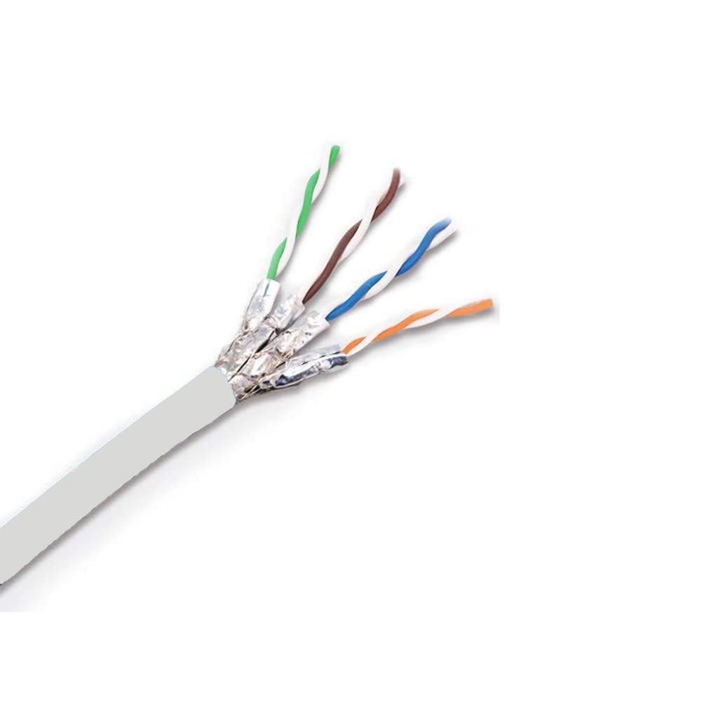 Elite 250ft. Cat8 Shielded Riser (CMR), 40Gb, 2000MHz, S/FTP 22AWG, Solid Bare Copper, UL Listed, ETL Listed, PoE++ (White, 250ft.)