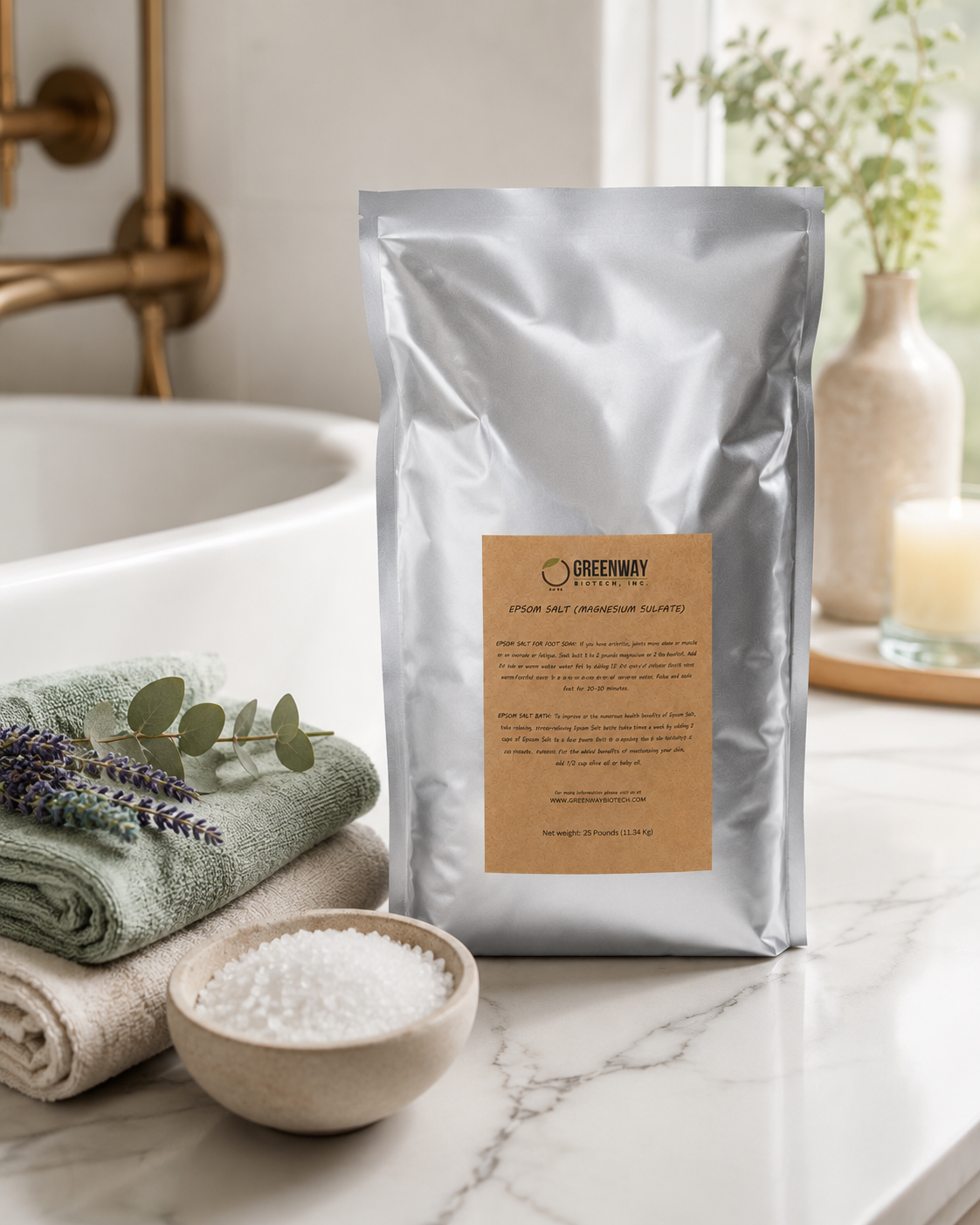 Epsom Salt USP Grade (Magnesium Sulfate) — Bath & Foot Soak