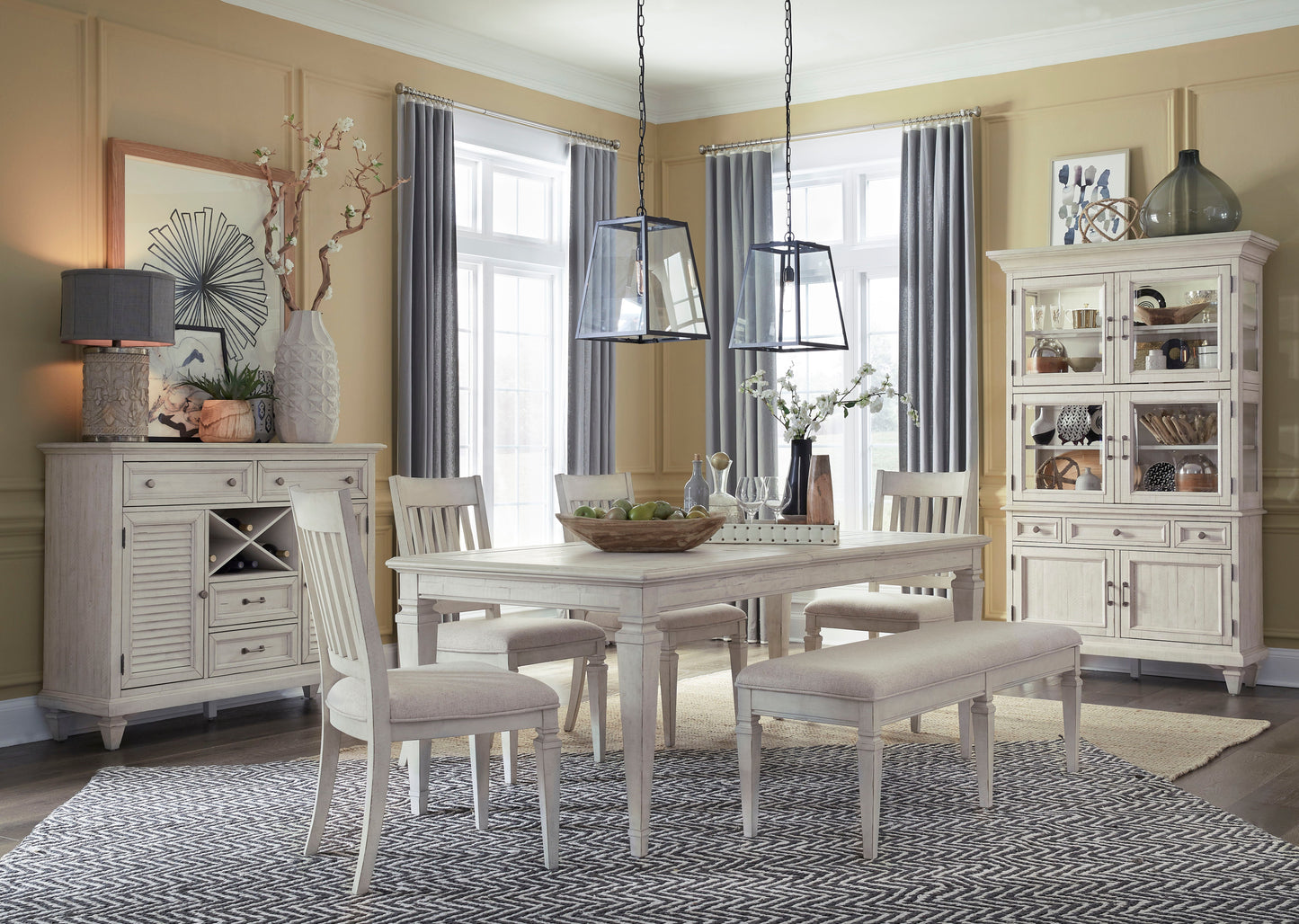 Newport - Rectangular Dining Table - Alabaster