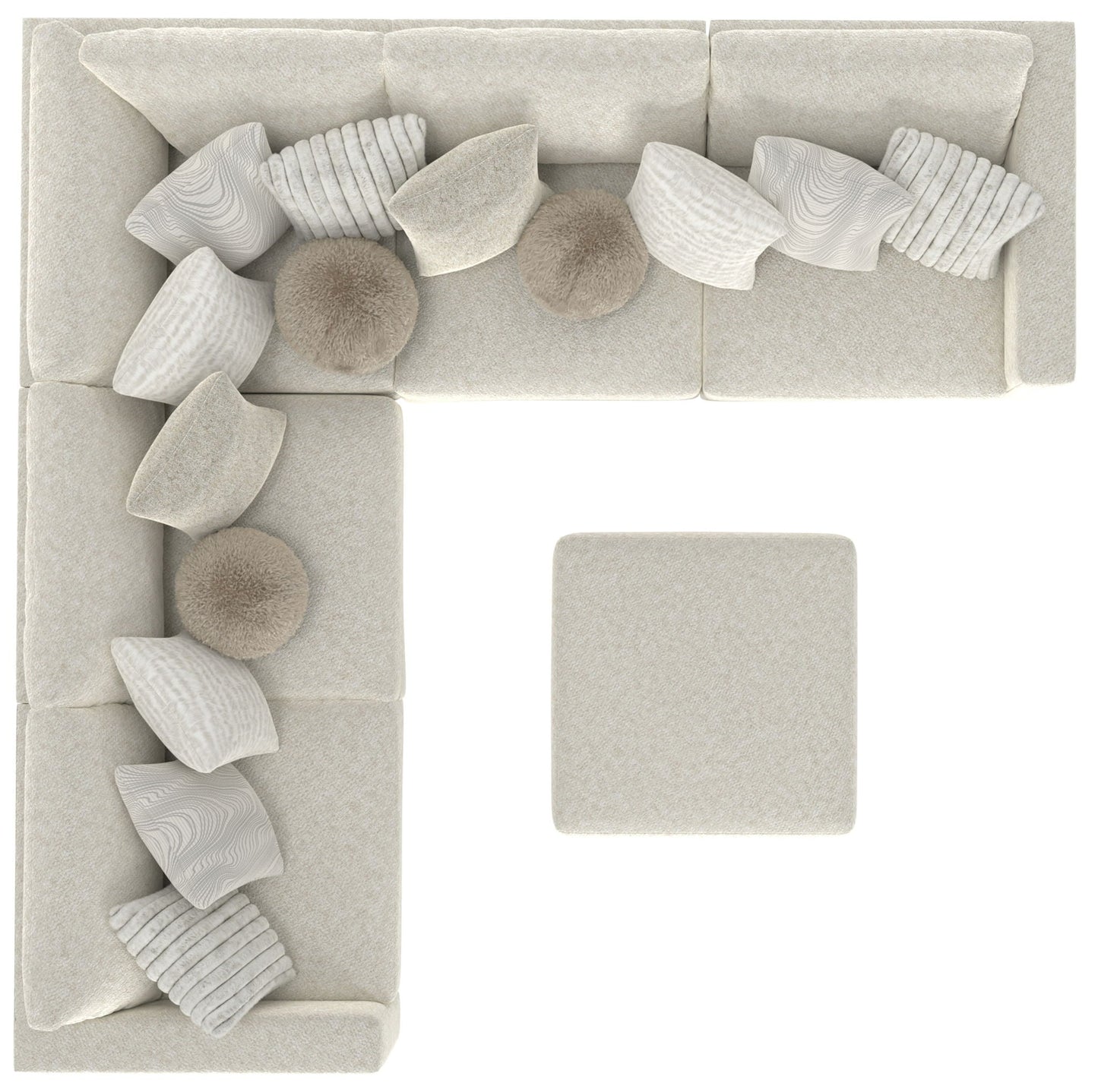 Ritzy - Modular Sofa And Included Cocktail Ottoman