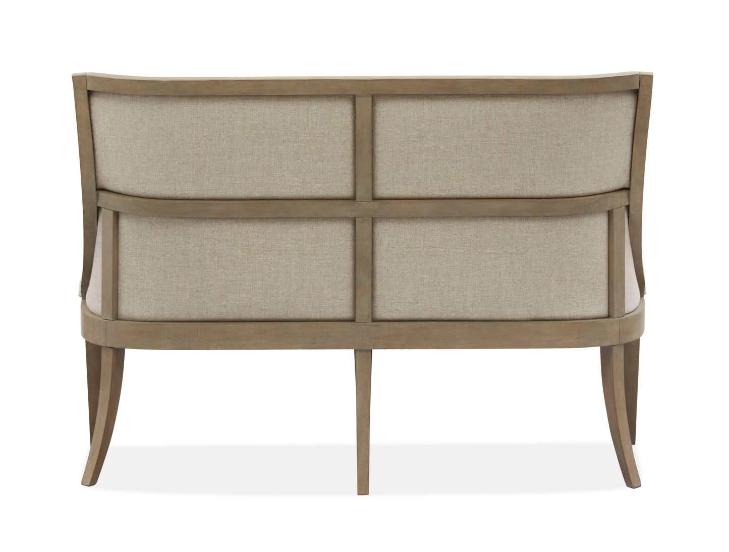 Lancaster - Bench With Upholstered Seat & Back - Dovetail Gray