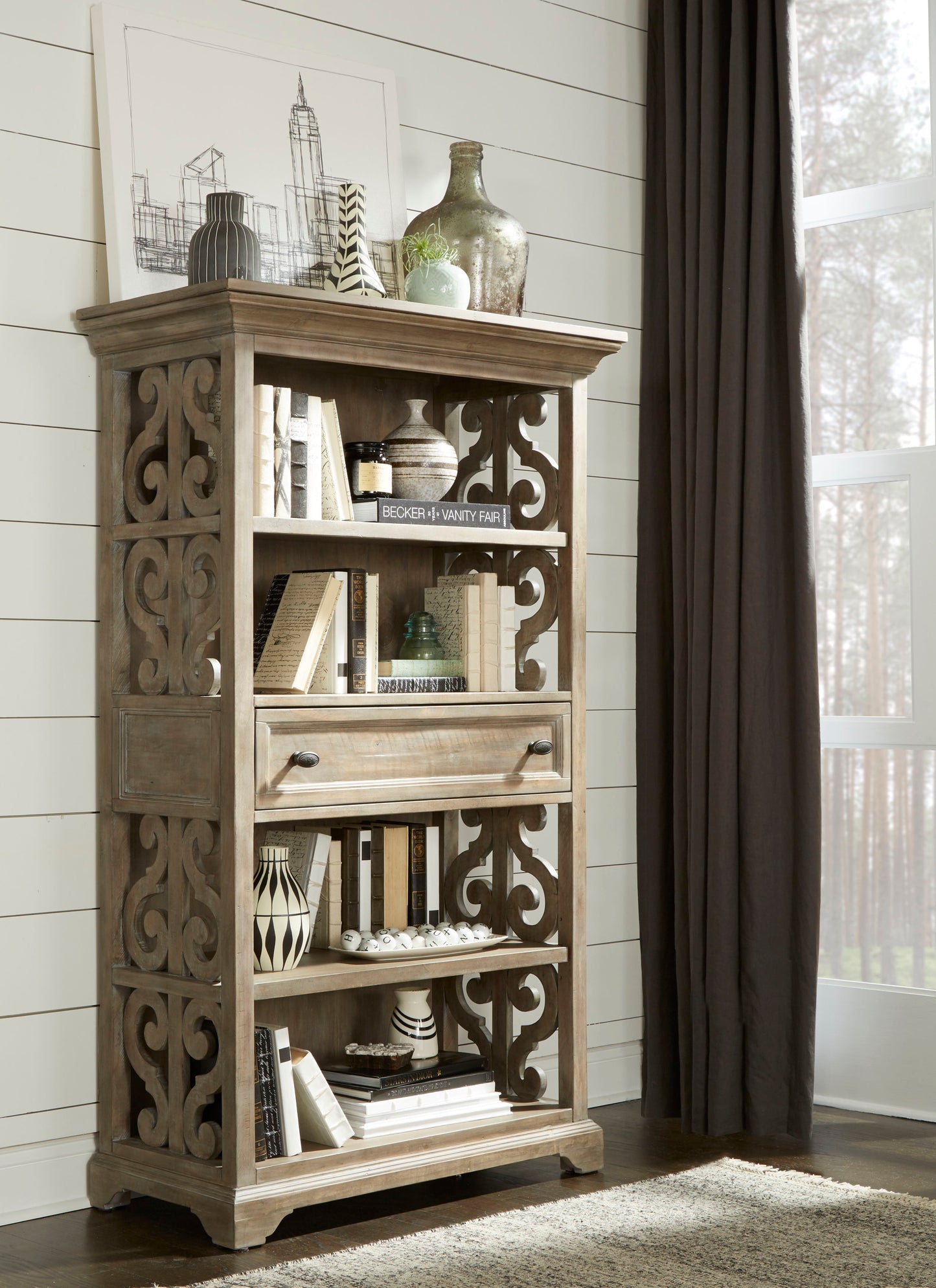Tinley Park - Bookcase - Dove Tail Gray