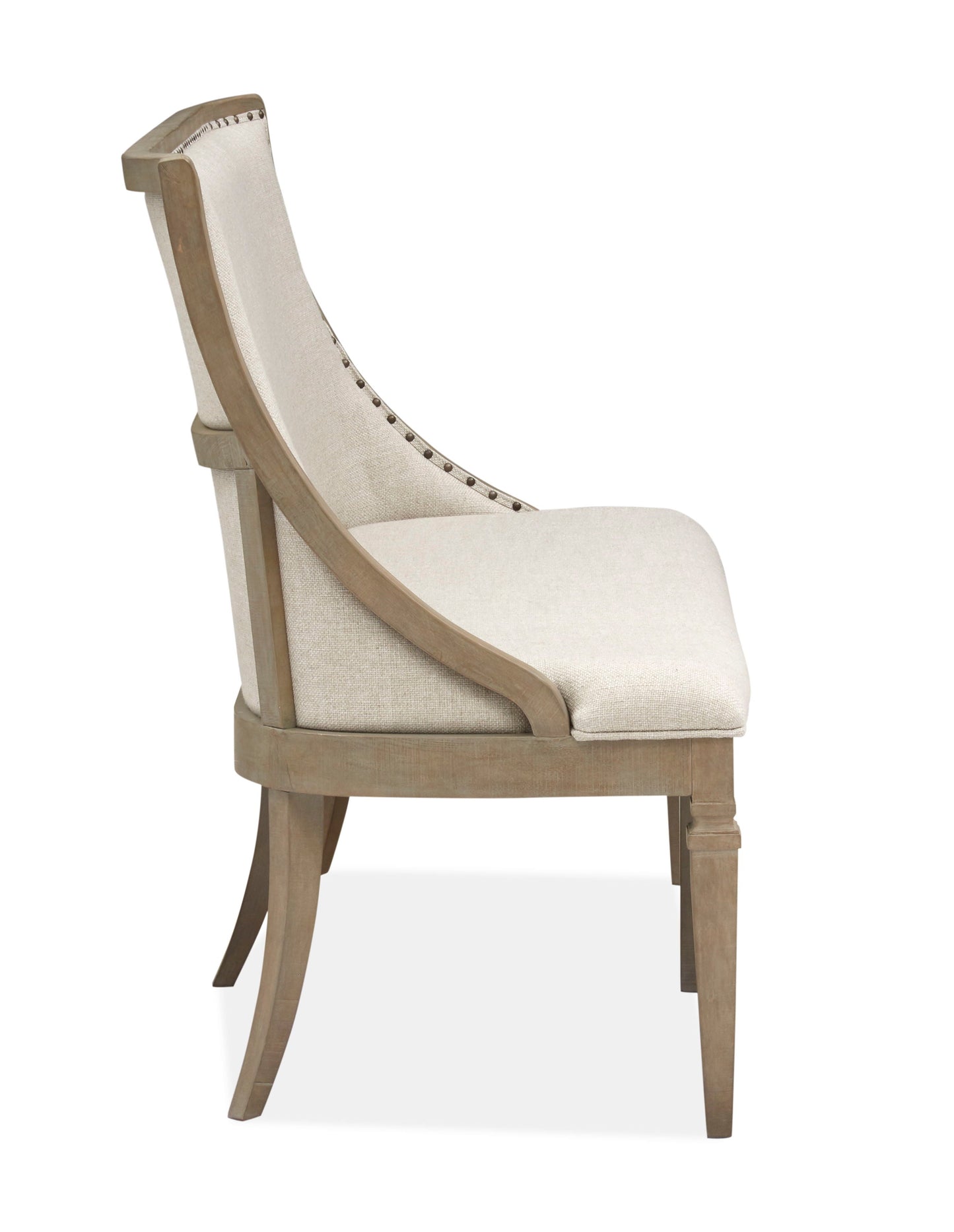 Lancaster - Bench With Upholstered Seat & Back - Dovetail Gray