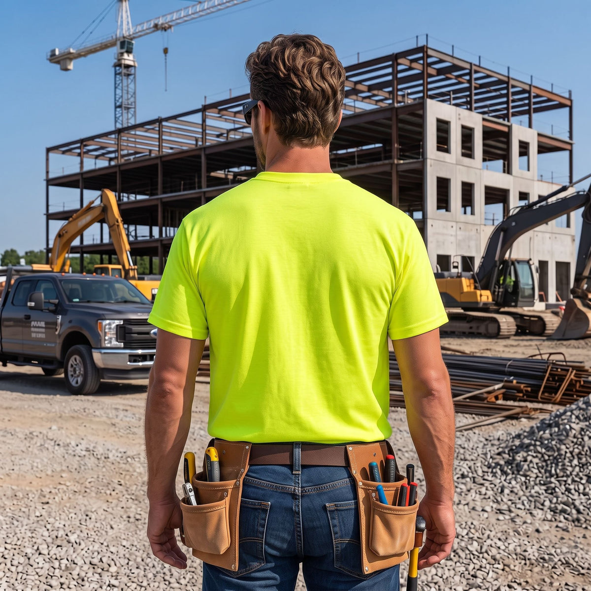 Jerzees 363M Short Sleeve Cotton T-Shirt | Safety Colors